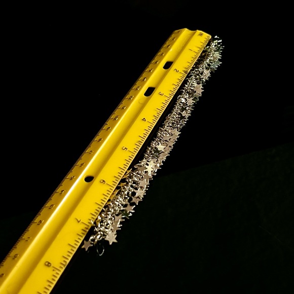 Silver stars bracelet 7 inches - Picture 3 of 3